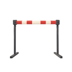 Obraz premium Vector illustration of hurdle bar on white background, sport