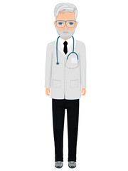 Fototapeta premium an elderly male doctor in a lab coat