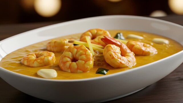 Rich and Flavorful Curry Served with Steamed Rice &ndash; Spiced Sauce with Meat or Vegetables, Aromatic Herbs and Creamy Texture, Traditional Asian Comfort Food