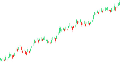 Stock market illustration on isolated background, flat vector illustration