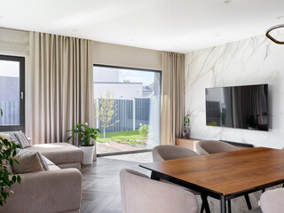 interior design. interior photography of an apartment for rent. One-room apartment with a simple and cozy design. High quality photo