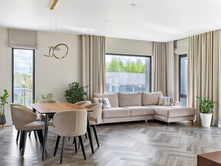 interior design. interior photography of an apartment for rent. One-room apartment with a simple...