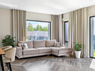 interior design. interior photography of an apartment for rent. One-room apartment with a simple...