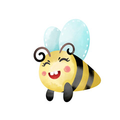 Picture of a cute and cheerful little bee