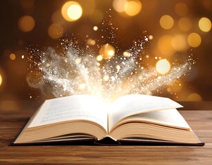 Open book with magical light (2)