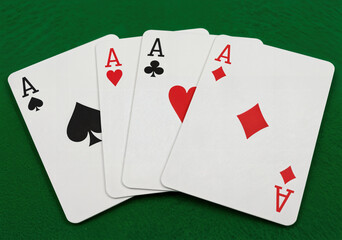 Four Aces Symbol Of Strategy Luck And The Thrill Of The Game