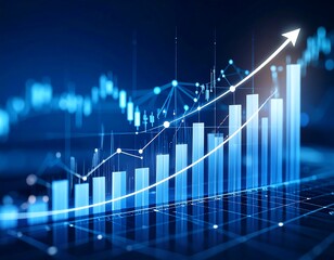 Abstract financial growth chart