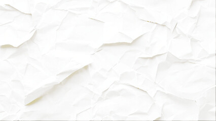 Blank white crumpled and creased paper poster The texture of white paper is crumpled. Background for various purposes.