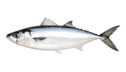 Fototapeta premium Side view of a whole fish against a white background