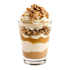 Delicious dessert isolated on transparent background