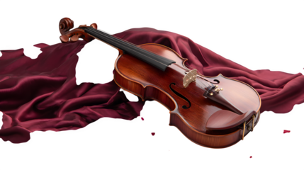 violin on white background