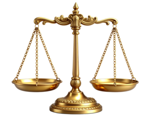 gold scales of justice