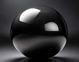 shiny black sphere
