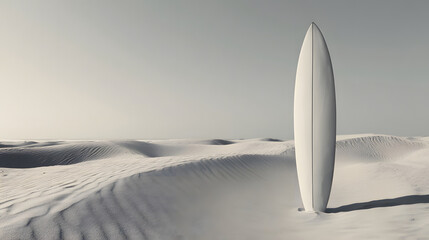
A clean poster-style layout of a surfboard