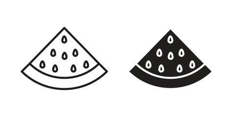 Watermelon slice icon symbol concept. Icons for web and mobile.