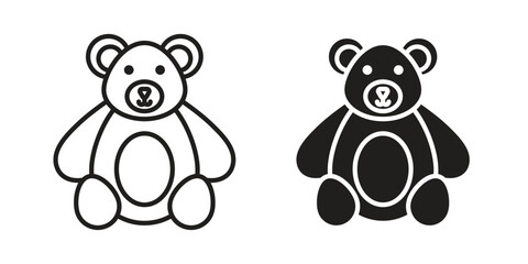 Obraz premium Teddy bear icon symbol concept. Icons for web and mobile.