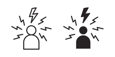 Stress icon symbol concept. Icons for web and mobile.