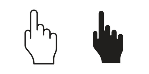 Pointing hand icon symbol concept. Icons for web and mobile.