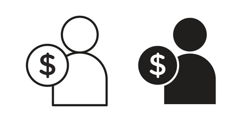 Personal loan icon symbol concept. Icons for web and mobile.