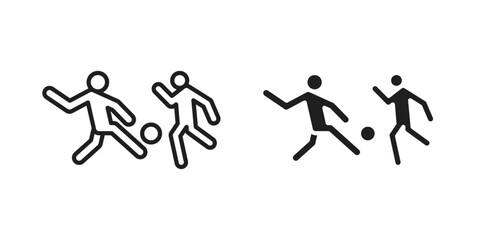 People playing Ball icon symbol concept. Icons for web and mobile.