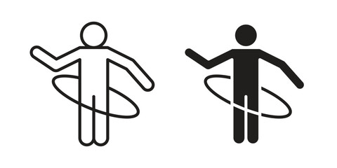 People Hula hop icon symbol concept. Icons for web and mobile.