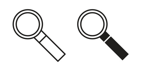 Magnifying glass icon symbol concept. Icons for web and mobile.