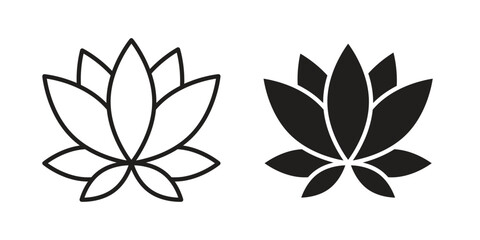 Lotus flower icon symbol concept. Icons for web and mobile.