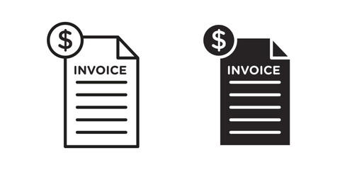 Invoice icon symbol concept. Icons for web and mobile.
