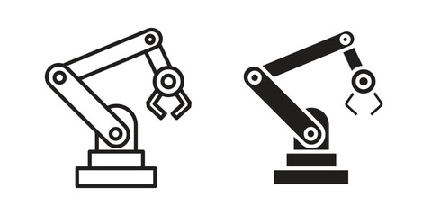 Industrial robot icon symbol concept. Icons for web and mobile.