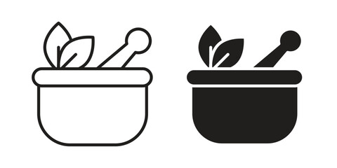 Herbal medicine icon symbol concept. Icons for web and mobile.