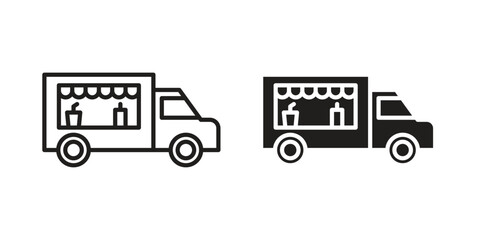 Food truck icon symbol concept. Icons for web and mobile.