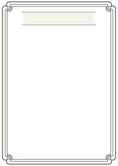 シンプルなレトロ風フレーム枠イラスト