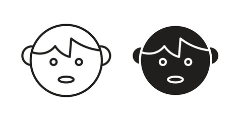 Child face icon symbol concept. Icons for web and mobile.