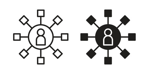 Affiliate marketing icon symbol concept. Icons for web and mobile.