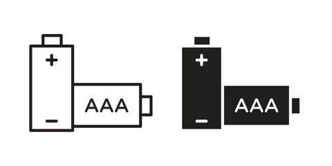 AAA battery icon symbol concept. Icons for web and mobile.