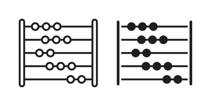 Abacus icon symbol concept. Icons for web and mobile.