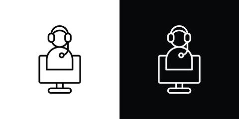 Tech support icon for Apps. Icon Design Template.