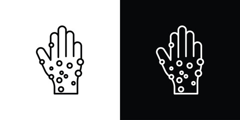 Fototapeta premium Rash hand icon for Apps. Icon Design Template.