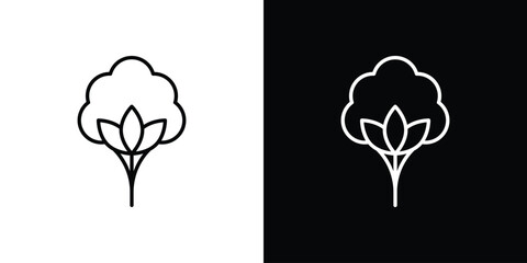 Cotton icon for Apps. Icon Design Template.