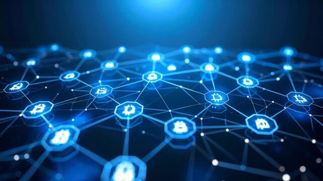 Abstract digital network graphic