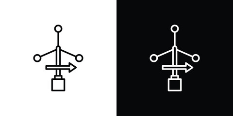 Anemometer icon for Apps. Icon Design Template.