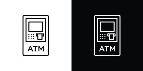ATM machine icon for Apps. Icon Design Template.