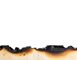 Burnt Paper Edge with Burn Marks and Torn Look PNG Cutout