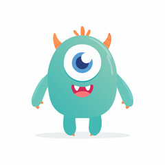 Fototapeta premium Colorful Kawaii Monster Illustration for Kids
