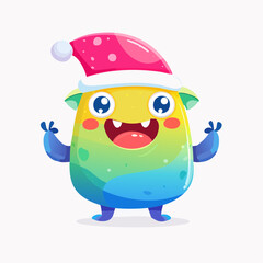 Fototapeta premium Colorful Kawaii Monster Illustration for Kids