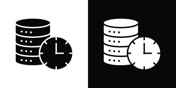 Real time data icon symbol sign, vector, eps 10