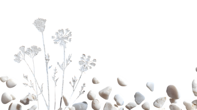 abstract floral with flowers on white background