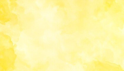 Obraz premium Sunny yellow abstract watercolor background with a soft painted wash texture. Light and cheerful artistic backdrop, ideal for banners, templates, and creative design projects.