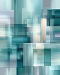 Naklejka premium Abstract Geometric Background with Cool Blue and Light Green Tones