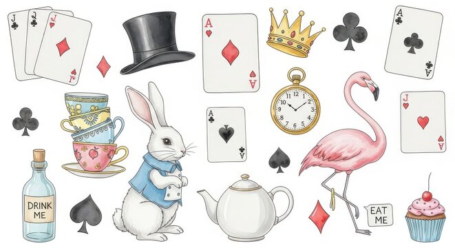 Alice In Wonderland Clipart」の写真素材 | 1,074件の無料イラスト